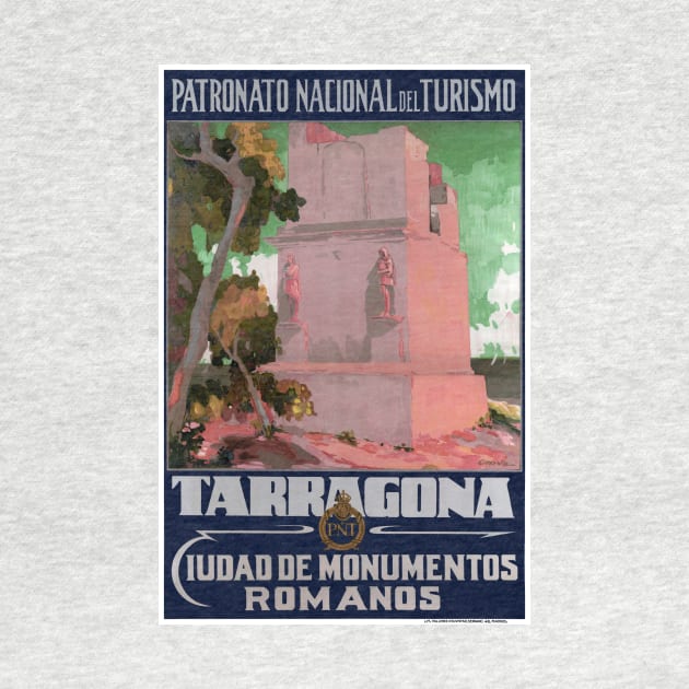 Vintage Travel Poster Spain Tarragona Ciudad de monumentos romanos by vintagetreasure